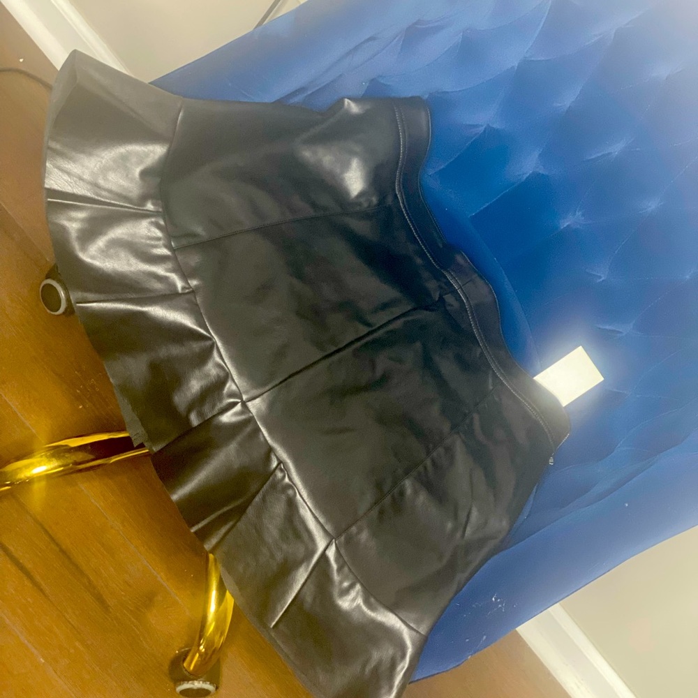 **BRAND NEW** Faux Leather mini peplum style skirt